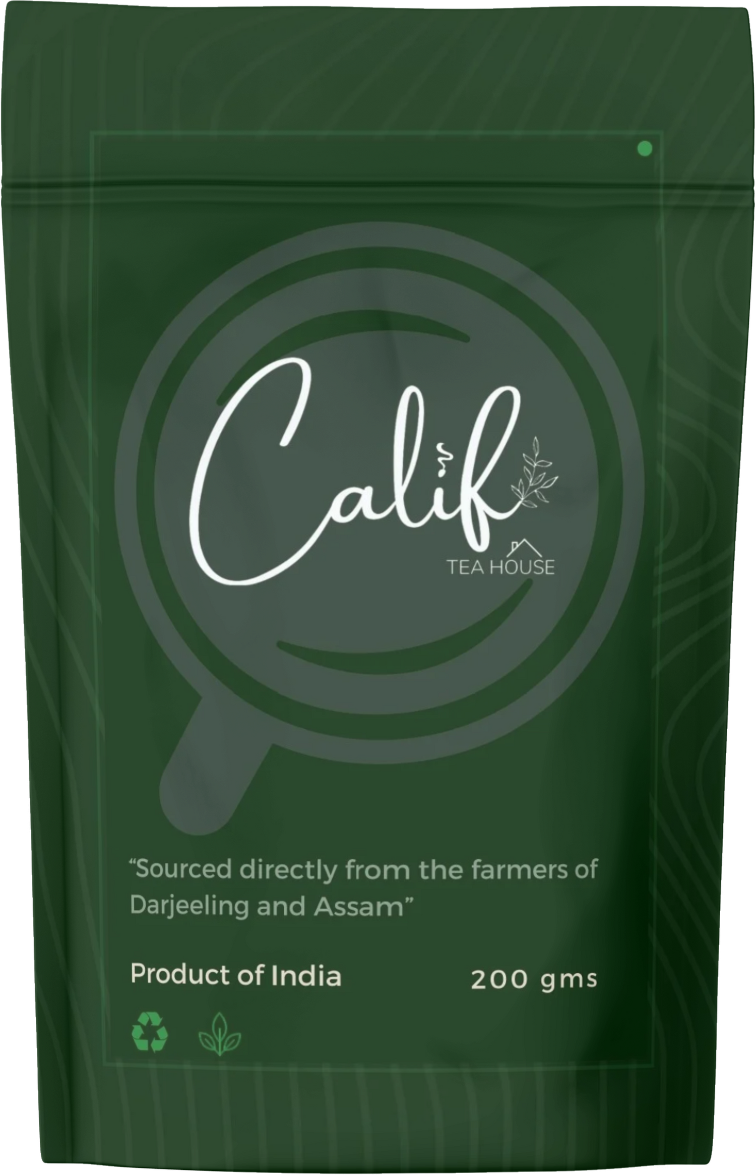 Premium Indian chai tea blend by Calif Tea House made with Assam and Darjeeling leaves
